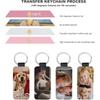 New 10Pcs Leather Keychain Blank Rectangle MDF Keychain Sublimation Heat Transfer Keychain Kit Jewelry Making