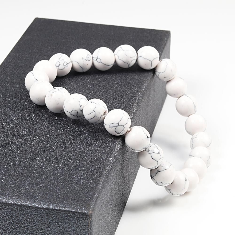 8mm Colorful Natural Stone Beaded Men Bracelet Meditation Buddha Elastic Bracelets Women Charms Jewelry Healing Yoga Accessories