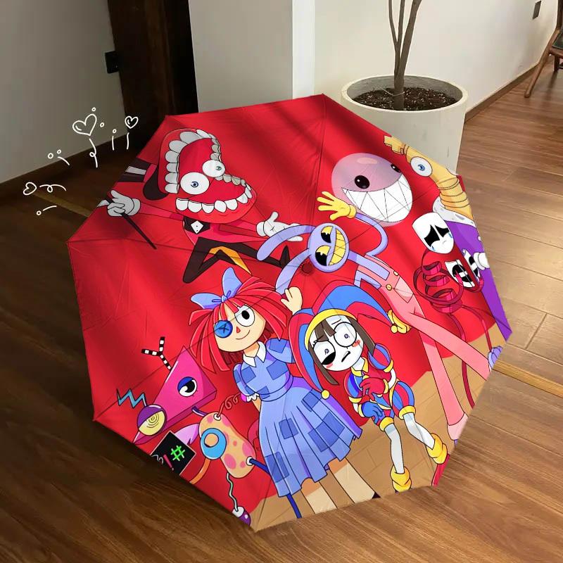 1pc Circus Themed High-quality Umbrella,Automatic Opening and Closing Umbrella,Multi-functional Umbrella G0811303