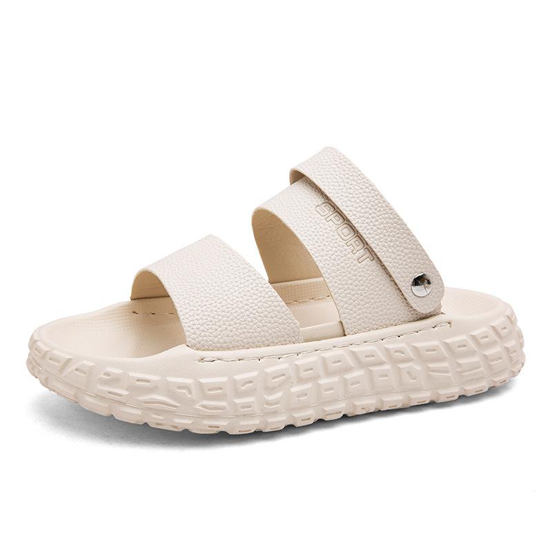

New tire sole heightened slippers men s summer wear dual-purpose stepping on shit sandals driving sports beach sandals men 45 хаки