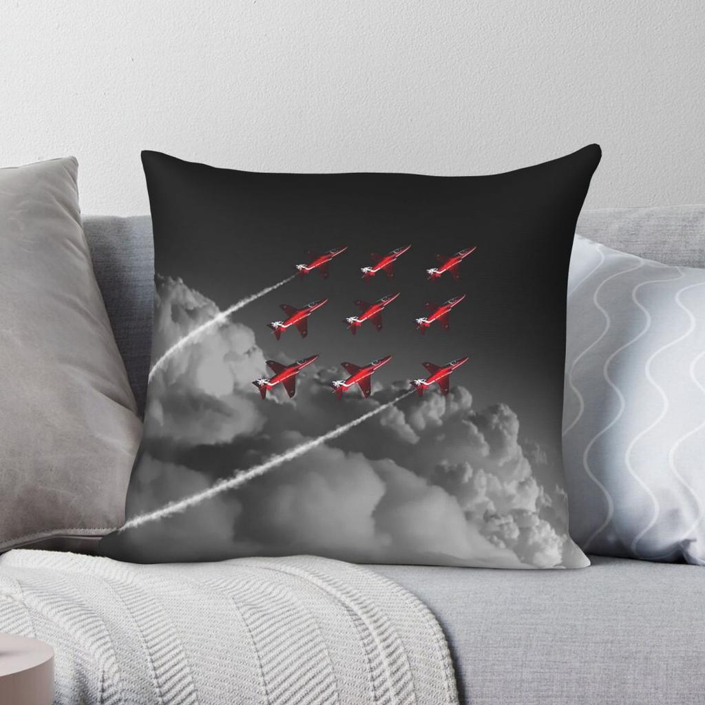 Red Arrows Diamond Pop Quadratische Kissenhülle Polyester Leinen Samt Bedruckt Reißverschluss Dekorative Kissenhülle Auto Sitzkissenbezug