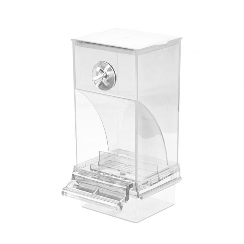 No Mess Bird Feeders Automatic Parrot Feeder Drinker Plastic Seed Food Container Cage Accessories For Small And Medium Parakeets