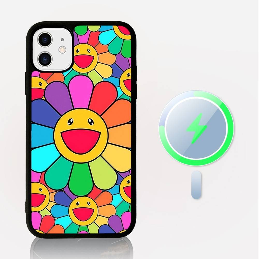 T-Takashi M-Murakami For Magsafe Phone Case For iPhone 17 Air 16 15 14 13 12 11 Pro Max Plus Shockproof Cover