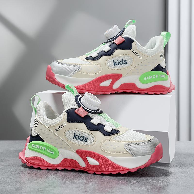 Factory direct sales high-quality boys' shoes girls' leather surface leisure outdoor sports basketball shoes spot children's tide shoes