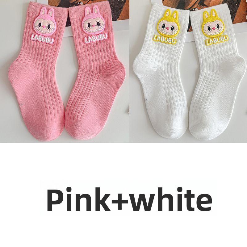 

Дитячі кольорові бавовняні шкарпетки з мультяшним малюнком - Довжина до середини литки для весни та осені XL