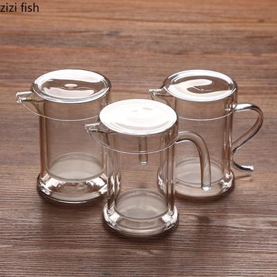 Handgehaltener Glasblumentee-Kaffeekessel Teekannen Teegeschirr Einfaches Home Kitchen Desktop Doppelschicht-Teekocher