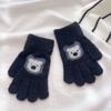 - Year-old children's cartoon bear gloves winter warm boy's five-finger 2 new full-finger finger warm gloves