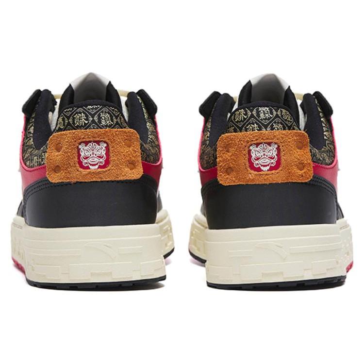 New Anta Street Naughty Slip Resistant Cushioning Abrasion Resistant Low Top Skateboard Shoes Black White 112318051-6