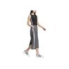 Adidas Originals 3-Stripes Colorblock Sports Casual Long Skirt Women Bottoms Dark-Grey JC6124