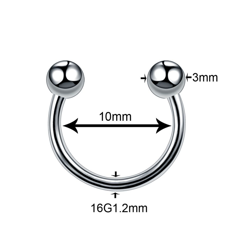 1PC G23 Titanium Nose Rings Lip Eyebrow Piercings Ear Septum Helix Cartilage Piercing Labret Nariz Septum Piercings Body Jewelry