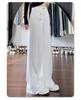 Women's High Waist Ivory White Straight-Leg Jeans - Autumn/Summer 2026 Slim Fit Wide Leg Pants