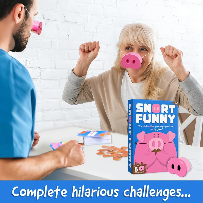 Il Tuo Oinkcredibile Ridi Perdi Gioco di Festa Giochi per Famiglie Per Bambini Grugnito Divertente 150 Carte Sfida, 5 Musi di Maiale e Gettoni Fango