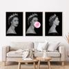 Queen Elizabeth Bubble Gum Poster e stampa Wall Art Wall Art British Royal Canvas Painting Wall Family