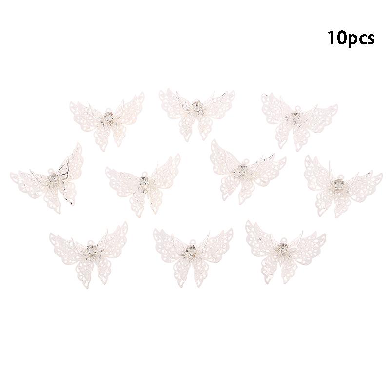 10Pcs 35X25Mm Gold Color/Silver/Bronze Metal  Butterfly Filigree Charm Diy Jewelry Making Accessories Supplies