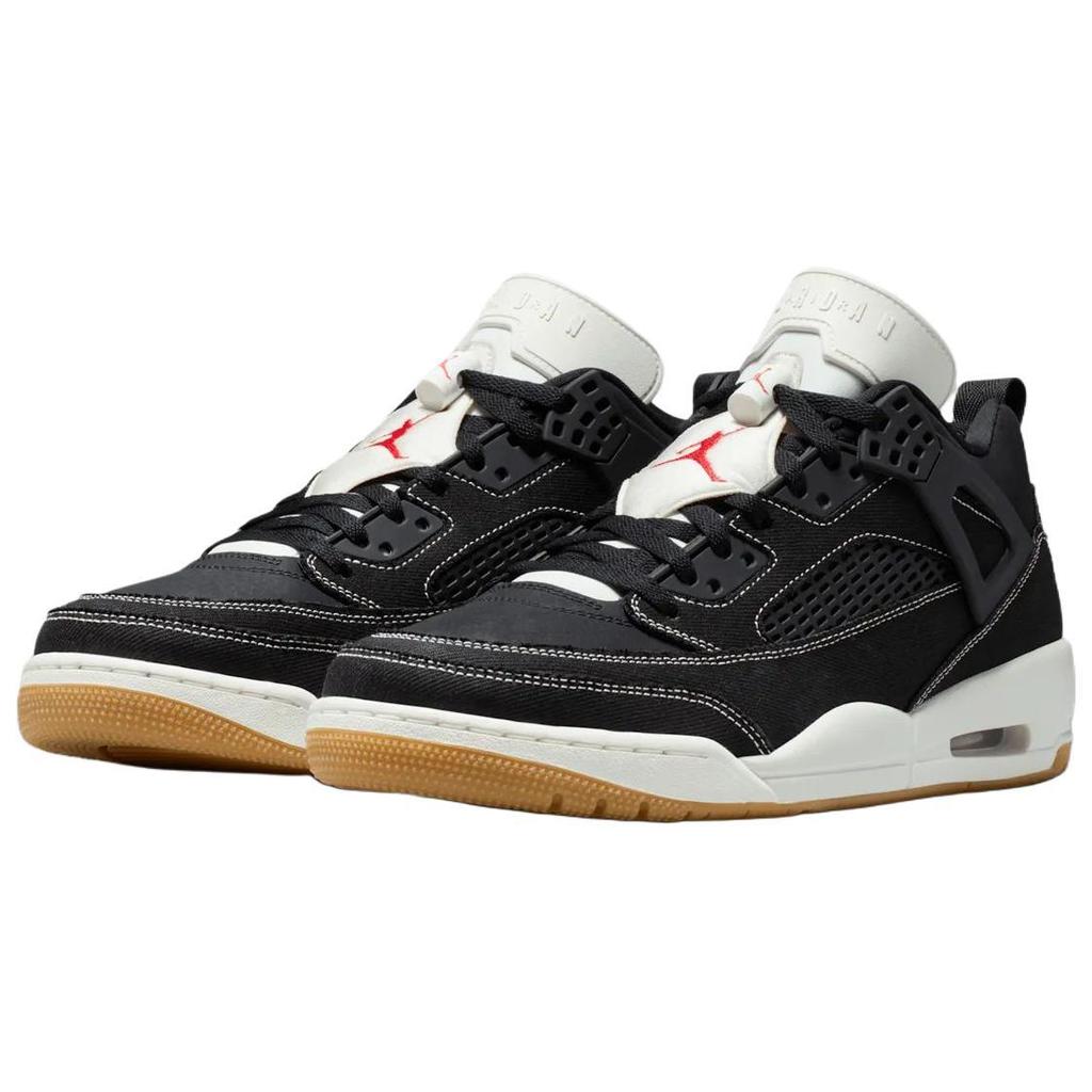 Air Jordan Spizike Low 'Schwarz University Rot' (Unisex) Schwarz / University Red / Gum Medium Brown / Sail Vintage Basketballschuhe IR2012 001