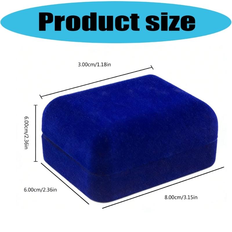 High End Velvety Textured Flip Top Ring Box Providing Secure Storage For Jewelry During Travel And Luxury Event