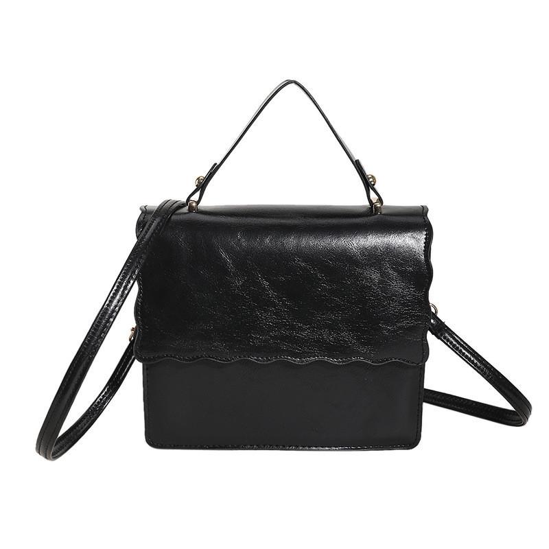 

Wholesale Simple Solid Color Handbag Women Bag2024 Street Fashion Pu Crossbody Shoulder Bag чёрный