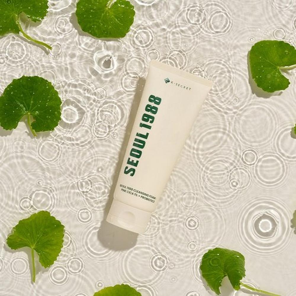 K-SECRET Seoul 1988 Cleansing Foam 150ml Pine Cica 1% + Probiotics - Gentle Cleansing, Korean