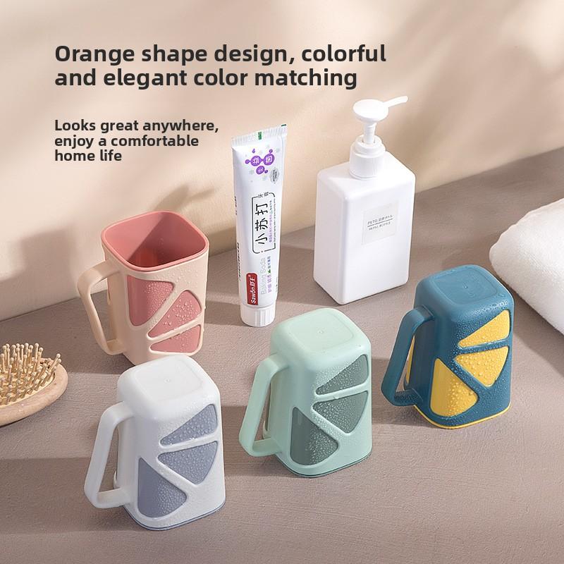 Tazza al Limone, Bicchiere per Collutorio, Bicchiere per Articoli da Toeletta Domestici, Bicchiere per Spazzolino, Tubo Dentifricio, Portastuzzicadenti in Plastica