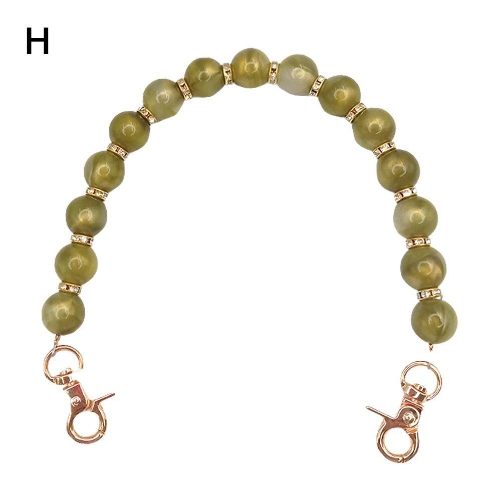 New Resin Colorful Stone Handbag Chain Replaceable Bags Belt Phone Case Hanging Chain DIY Bag Parts Accessories