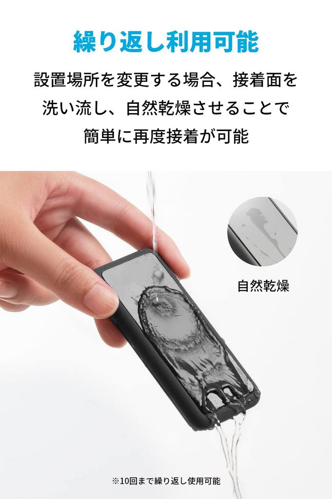 Anker Magnetic Cable Holder Magnetic Cable Holder Compatible with Lightning Cable Micro USB and Others Desk Area Convenient Goods USB-C (Black)