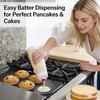 Silicone Squeeze Pancake Mix Dispenser Kitchen Pancake Batter Dispenser Bottle for Waffle Cupcakes Muffins Crepes Qatayef