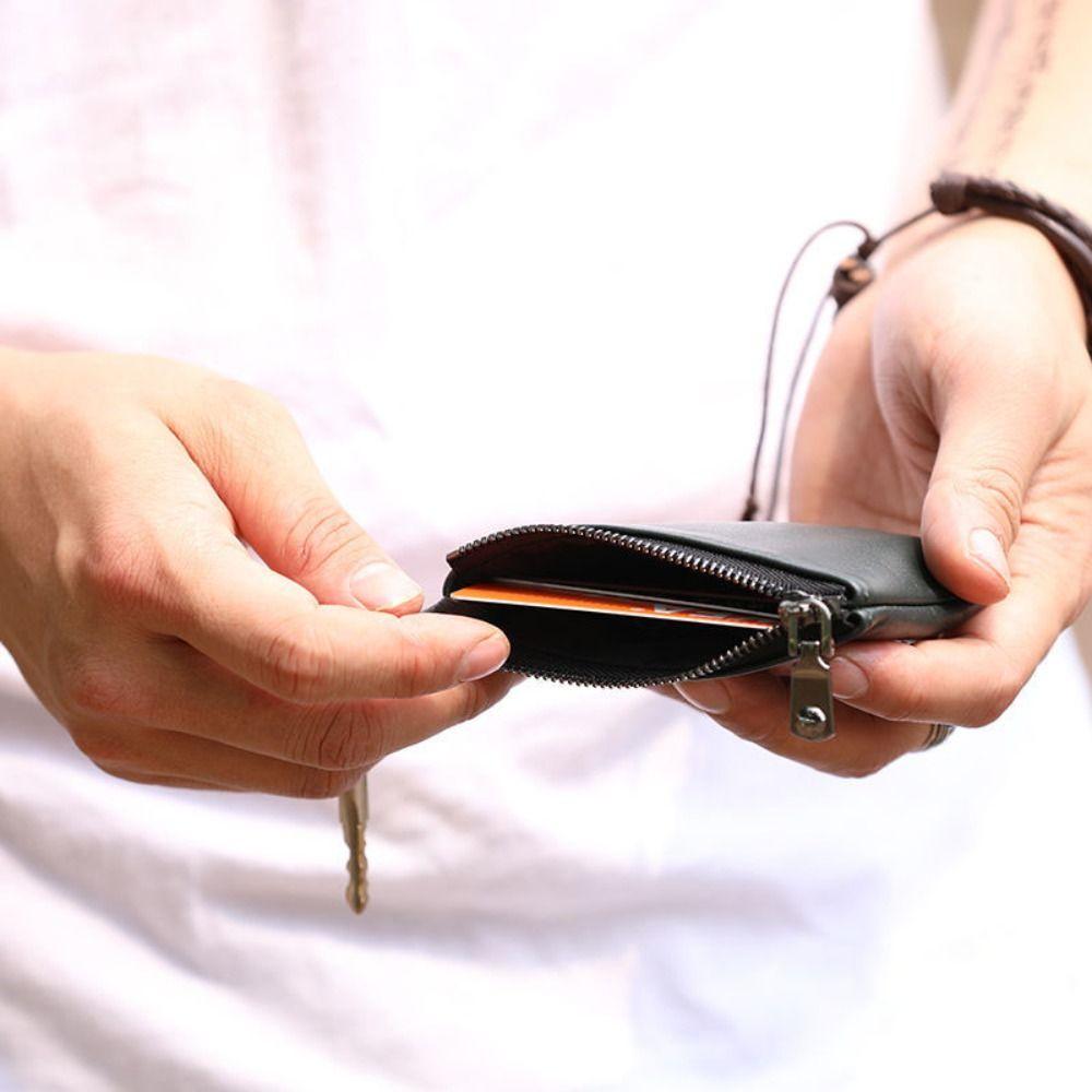 Přenosná Ultra Měkká Kapsička na Mince Lehká Retro Mini Peněženka Vodotěsná Peněženka na Zip Úložiště na Mince