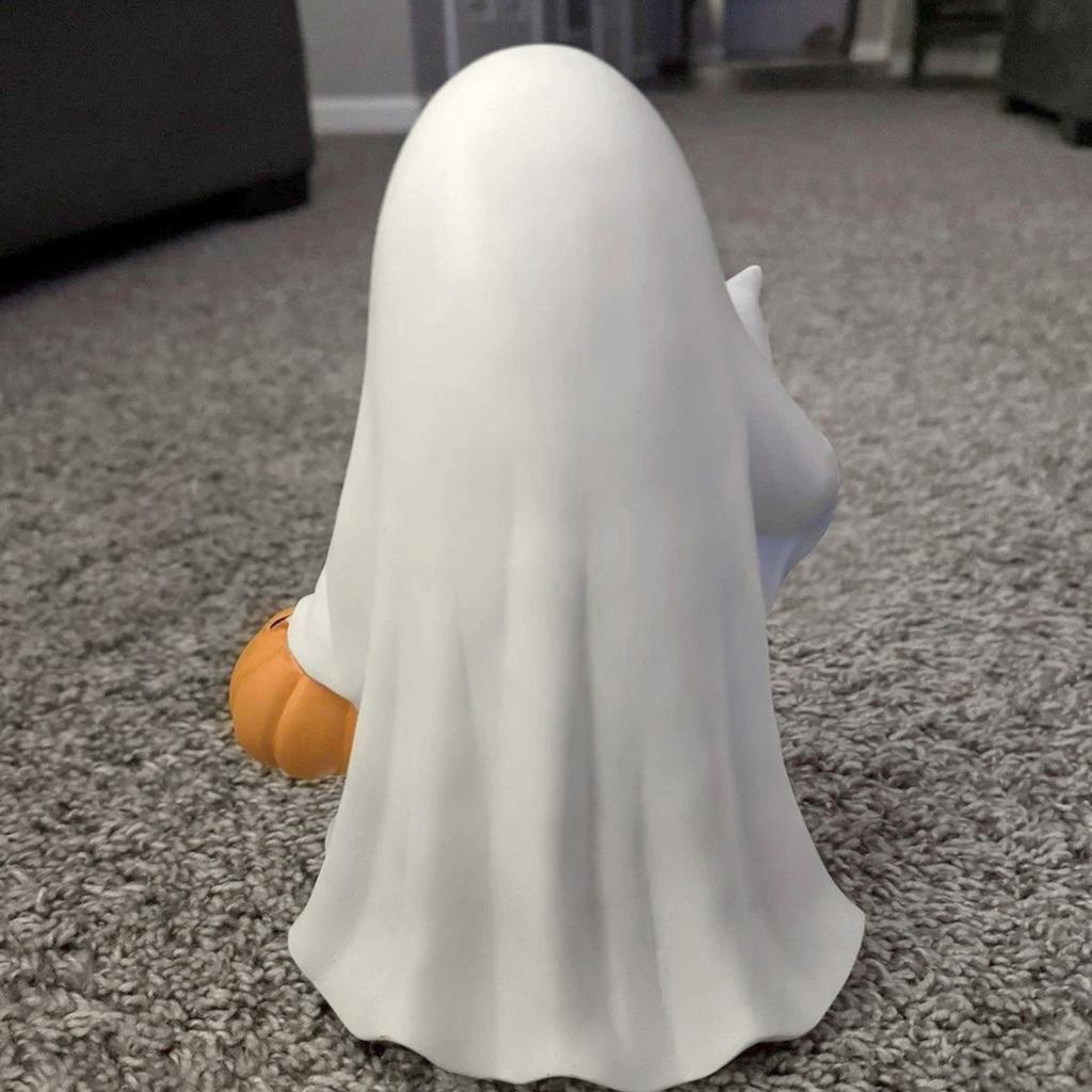 Halloween Geist Haustier Ornament Harz Deko für Zuhause Party Feiertag Gruselige Figur Lustige Armaturenbrett Deko Autoinnenraumzubehör