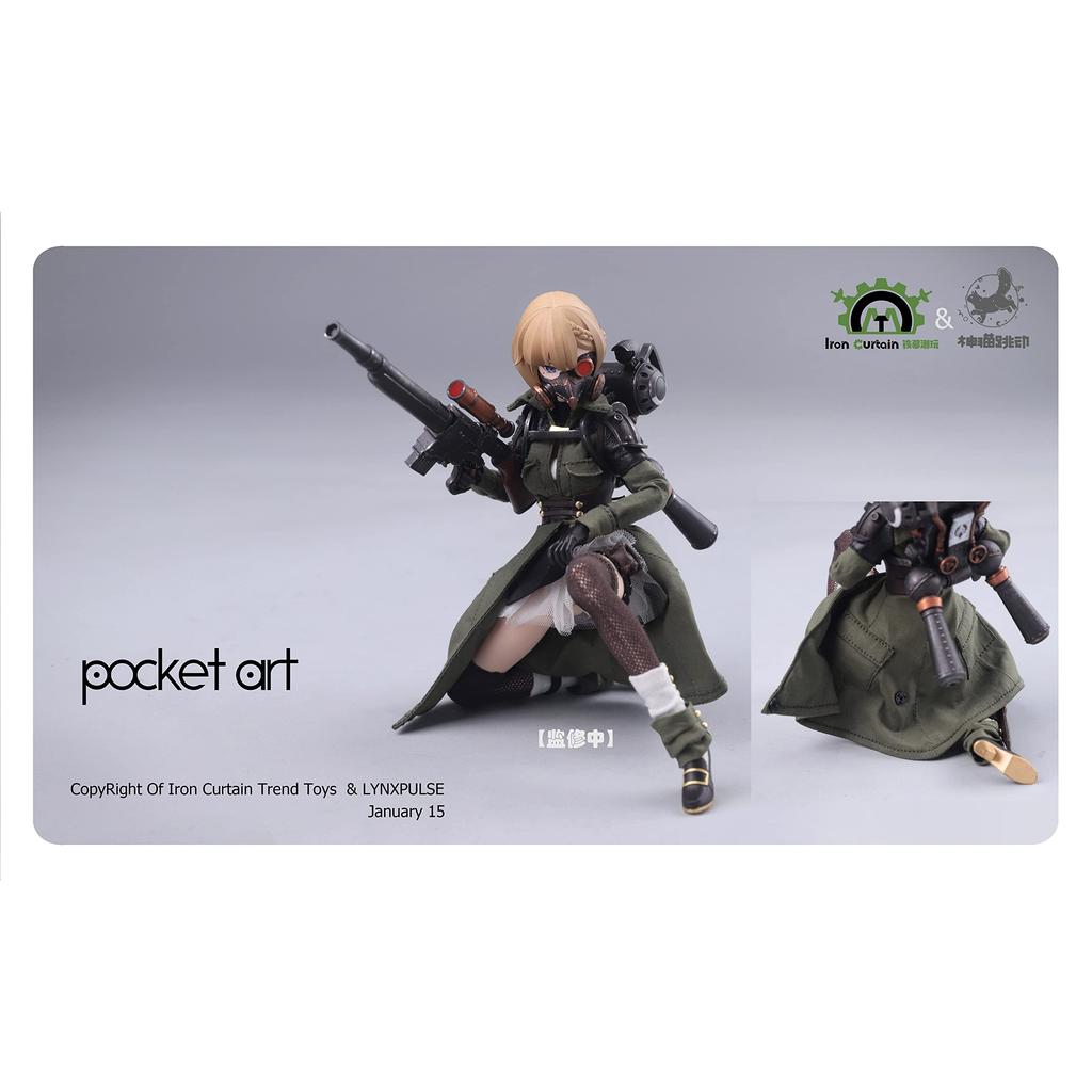 LYNXPULSE POCKET ART Series PA001 Emilia 1/12 Scale PVC&ABS Cloth Painted Action Figure