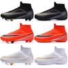 Training High-top Football Shoes Men's and Women's Nailed Leather Foot Broken Nails Children's Sports Shoes Artificial Turf