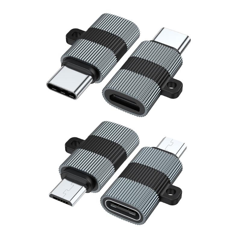 Short USB C To USB Adapters USB Type C Female To MicroUSB Male Adapters Connectors Charger Adapters for Phone Laptops