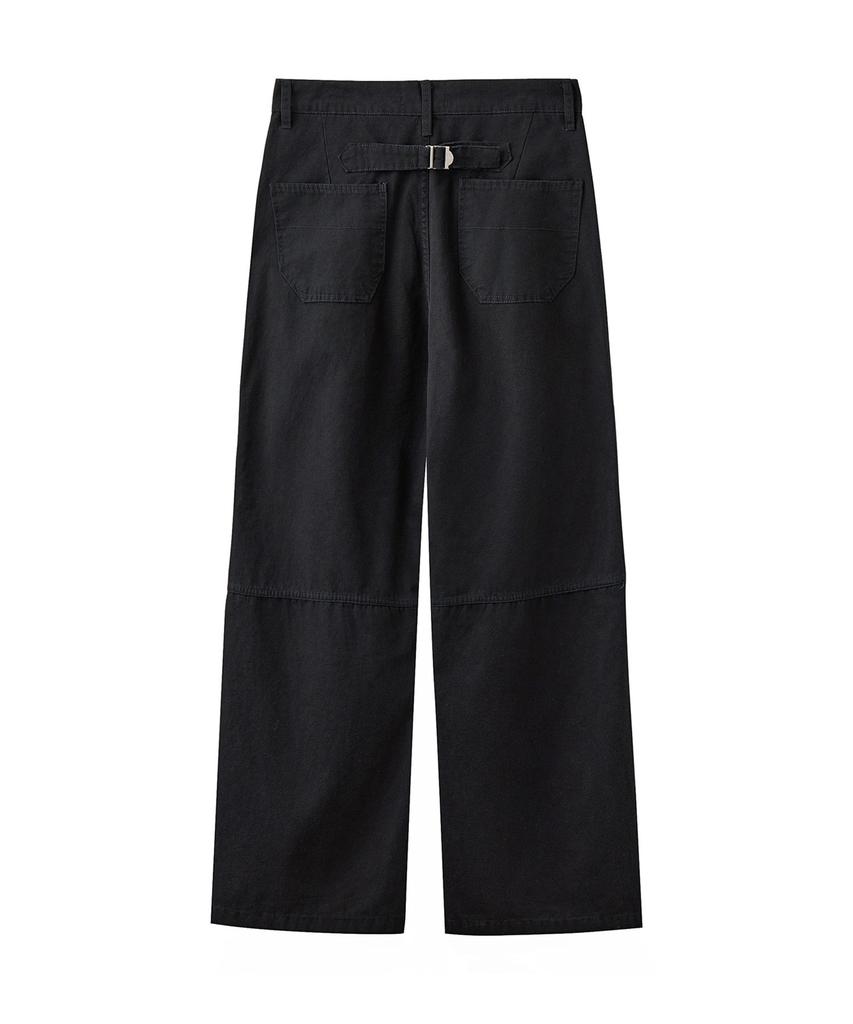 AREUBAN Section Line Reverse Bio Pants_Used Black