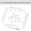 American Mahjong Rack Set with 17.5" Push Ruler and Storage Bag