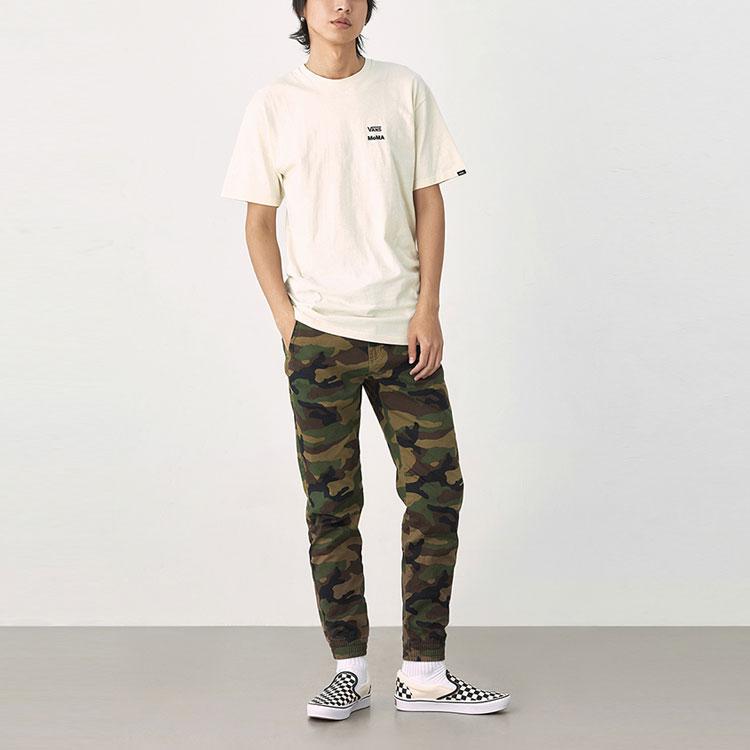 Vans X MoMA TELL A FRIEND T Shirts Unisex White Crew Neck Moderate Straight Fit VN0A4TUQ1ID