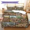 Retro Oil Painting Animals Pattern Bedding,Quilt Set Quilt Cover Pillowcase Home Birthday Gift (1 * Duvet Cover + 2 * Pillowcase, Without Core)