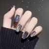 24Pcs Pink Silver Glitter Diamond Fake Nails Long Ballerina Press On Nails Reusable False Nail Tips Set