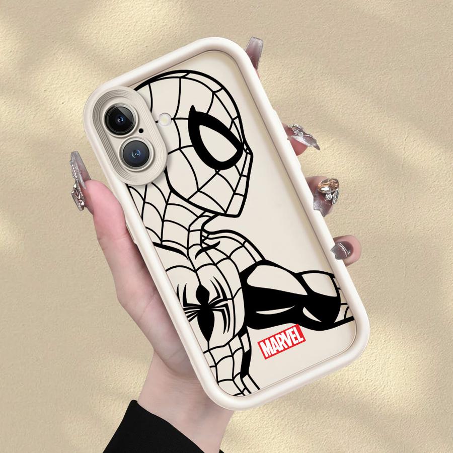 Marvel Spiderman Ironman Coole Handyhülle für iPhone 13 12 11 Pro Max 15 16 14 Plus XR 17 Air 16e XS Max Weiche Hülle