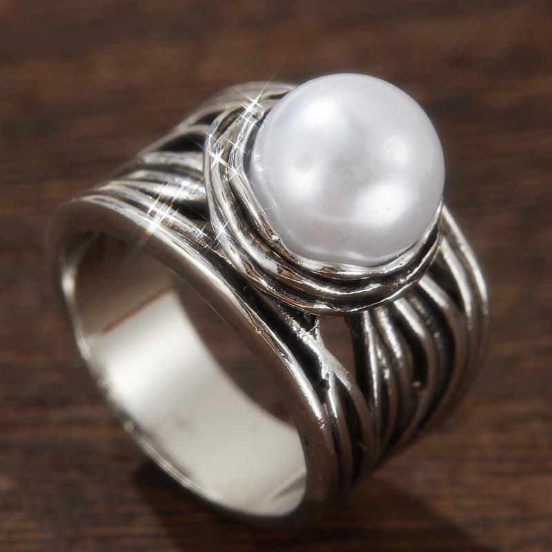 

Retro Punk Style Hollowed Out Geometric Imitation Pearl Ring, Women s Personalized Trend Holiday Party Accessories Gifts 7