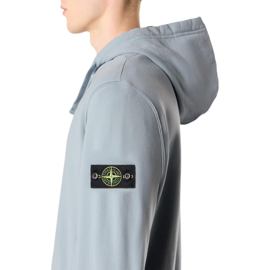 STONE ISLAND Zip Hooded Ribbed Sweatshirt Men Sweatshirts L2S156100067S0A20V0049