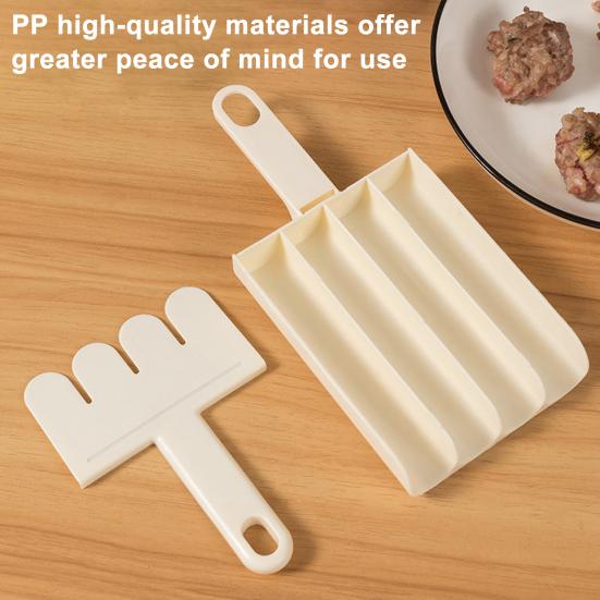 3/4-Cylinder Meatball Maker Non-Stick PP Meatball Cutter And Scooper Ergonomic Handle Ergonomic Handle Kitchen Gadget n for Home Cooking