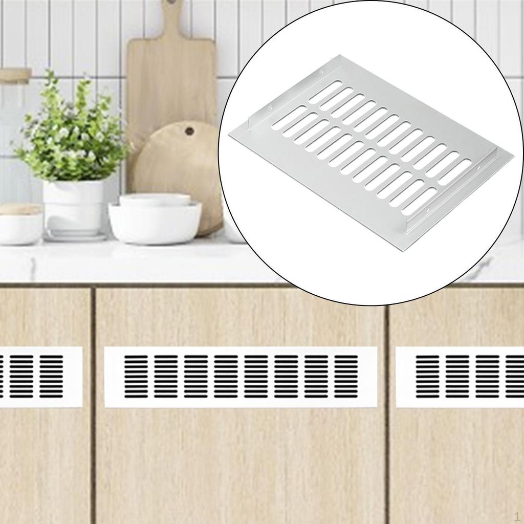 Door Vent Aluminum Alloy Efficient Interior Ventilation Grill for Cabinet Bathroom Kitchen