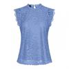Pieces Womens/Ladies Lace High-Neck Regular Sleeveless Blouse