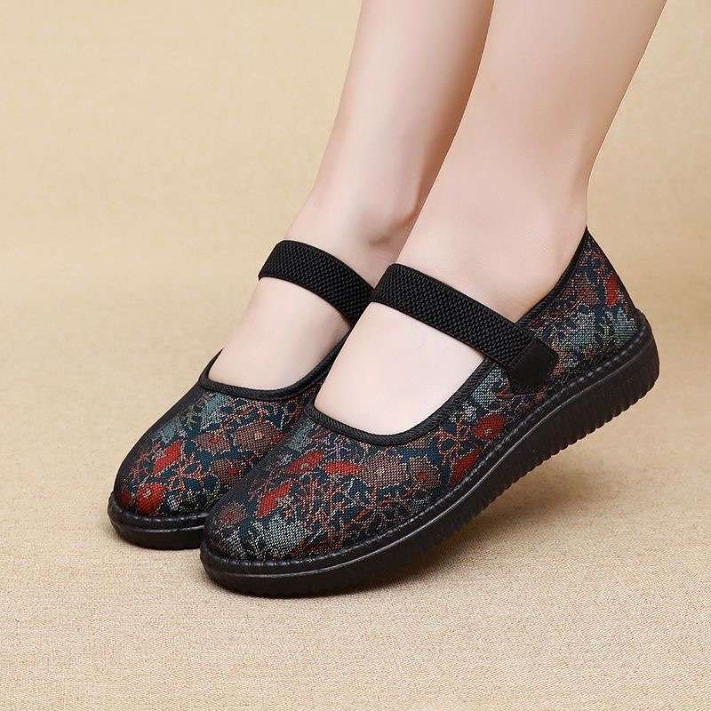 Old North Cloth Shoes Women's Spring and Autumn New Elderly Soft-soled Grandma Shoes Comfortable Flat-soled Old Lady Lightweight Cloth Shoes