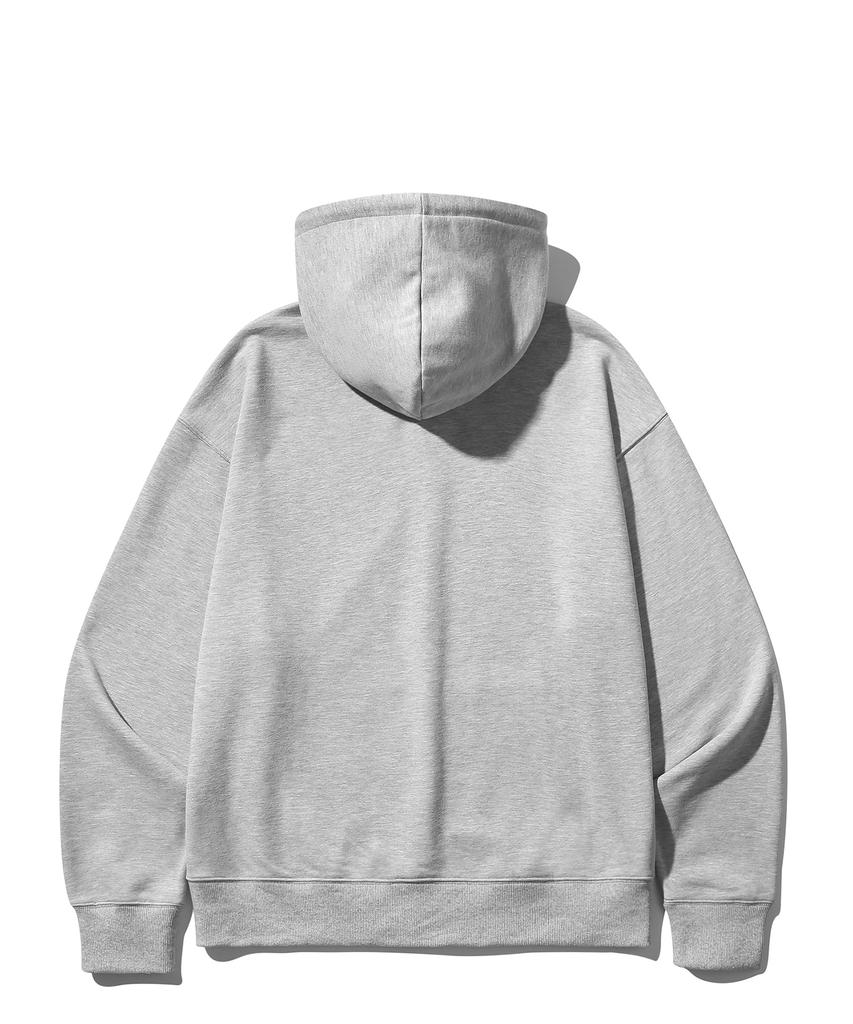 Trillion Essentials 2-Way Sweat Hoodie Zip-Up (Melange Gray)