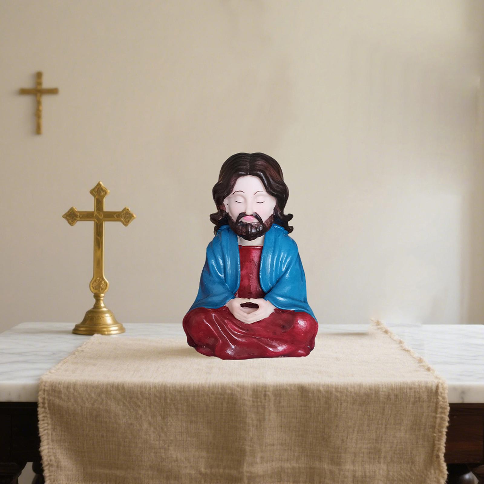 

Meditating Old Man Ornaments Meditating Old Man Statue Easter Christmas Desktop Character Decoration One Size