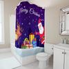 TU Christmas Shower Curtain Festive Holiday Decor Waterproof Bathroom Set Farmhouse Modern Style XMAS Gift Idea Winter Holiday D