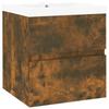 Vidaxl Cabinet with Sink, Smoked Oak, Wood-based Material