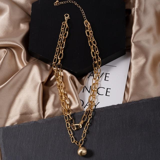 Gold Mixed Silver Color Asymmetric Chain Choker Necklace For Women Thick Chain Link Choker Necklaces Valentines Jewelry Gift