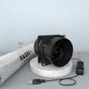 Compact and Portable Fume Extractor Fan with Duct Pipe and Ventilation Tubing for Kitchen and Bathroom Use - USB Powered