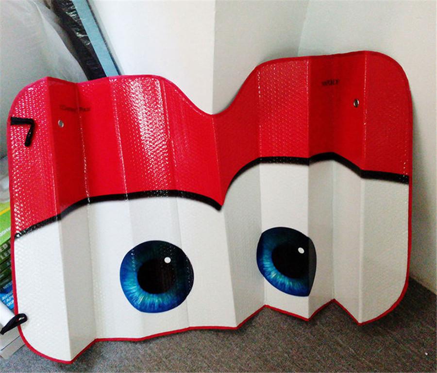 Car Cartoon Window Foils Eye Heated Windshield Sunshade 51.2 x 27.56 inche